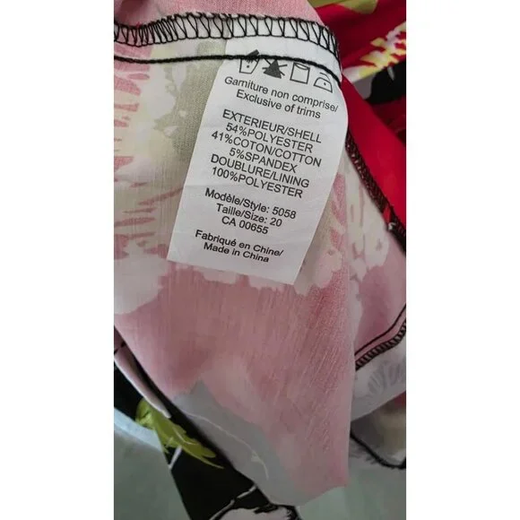 Satin Floral Plus Size Party Dress - Picture 10 of 10